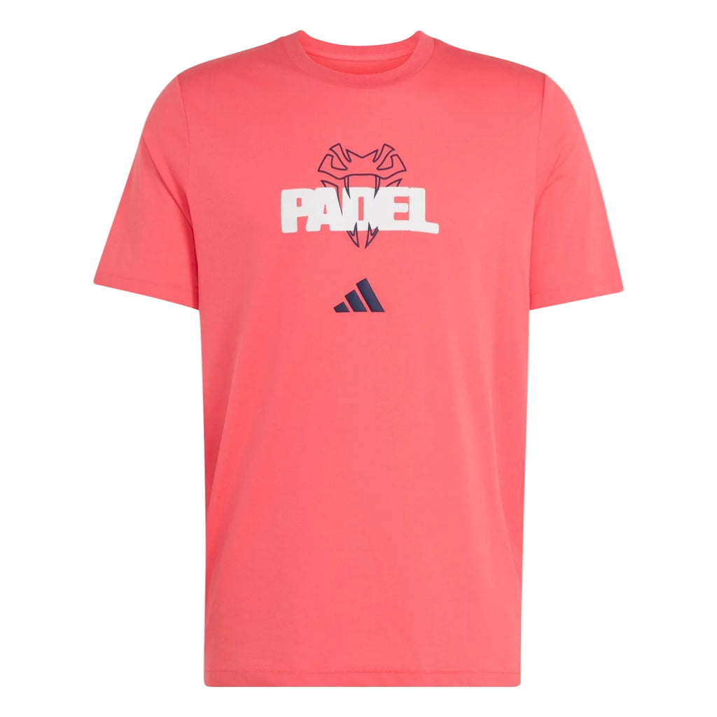 Adidas Padel Graphic Tee Pure Turbo Red