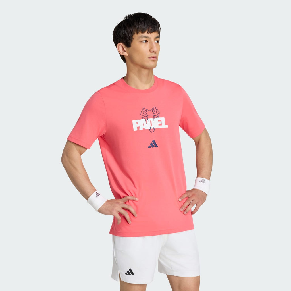 Adidas Padel Graphic Tee Pure Turbo Red – front