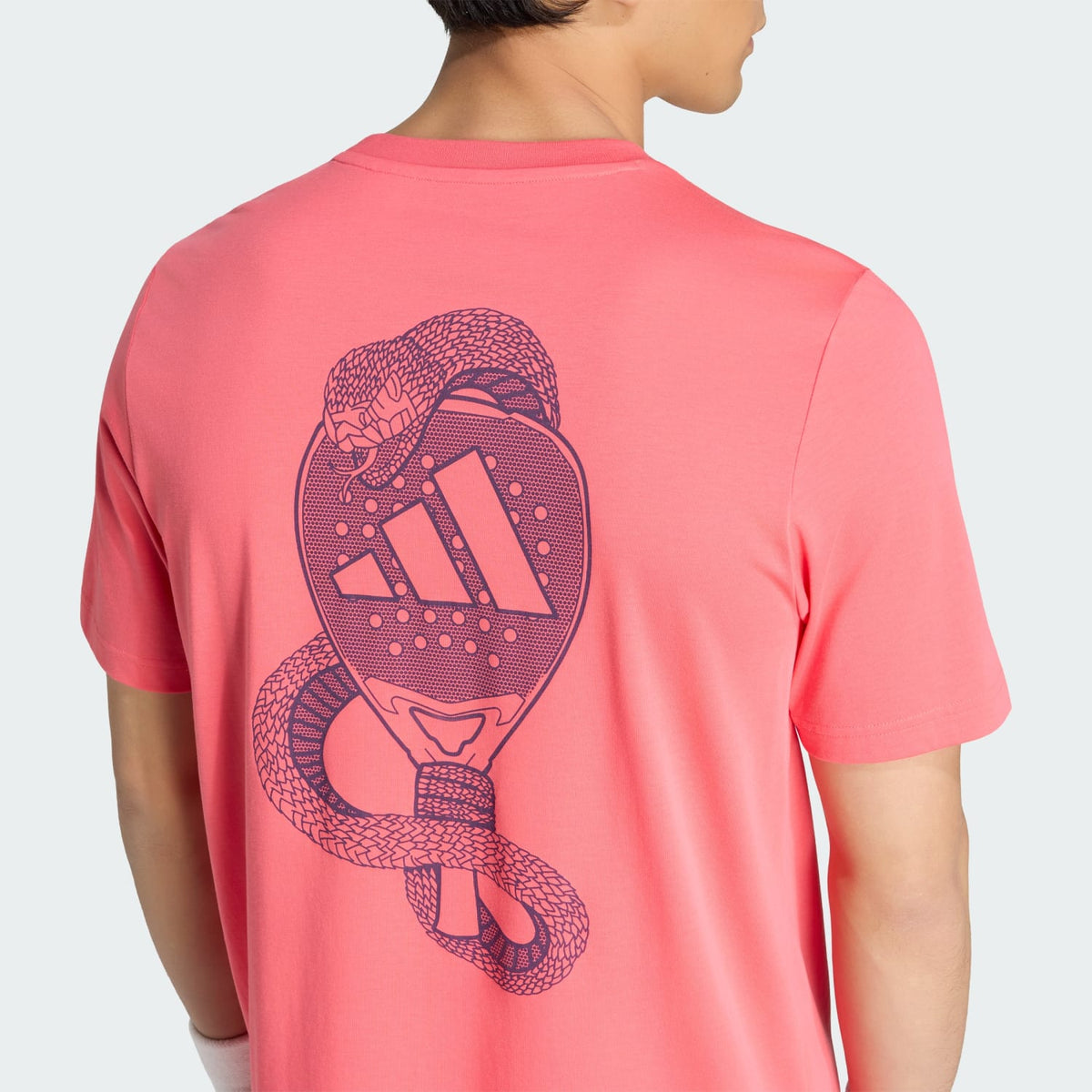 Adidas Padel Graphic Tee Pure Turbo Red – detail