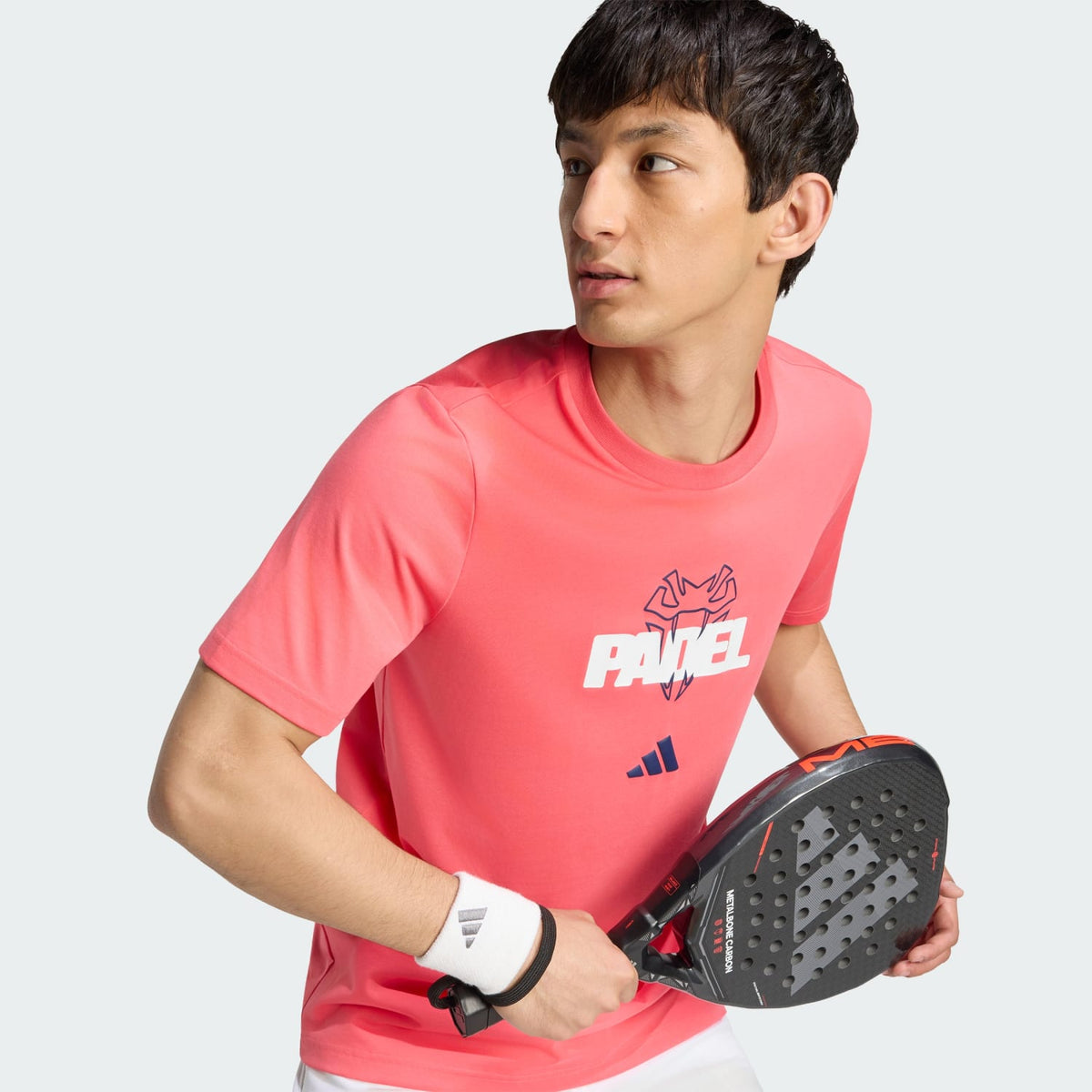 Adidas Padel Graphic Tee Pure Turbo Red – detail